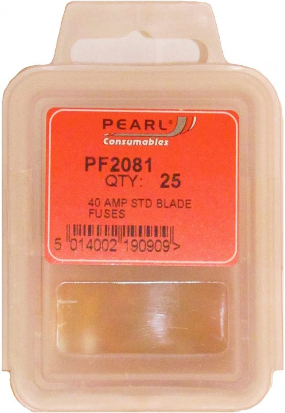 Pearl PF2081 40A Blade Fuse Standard (Pack of 25)
