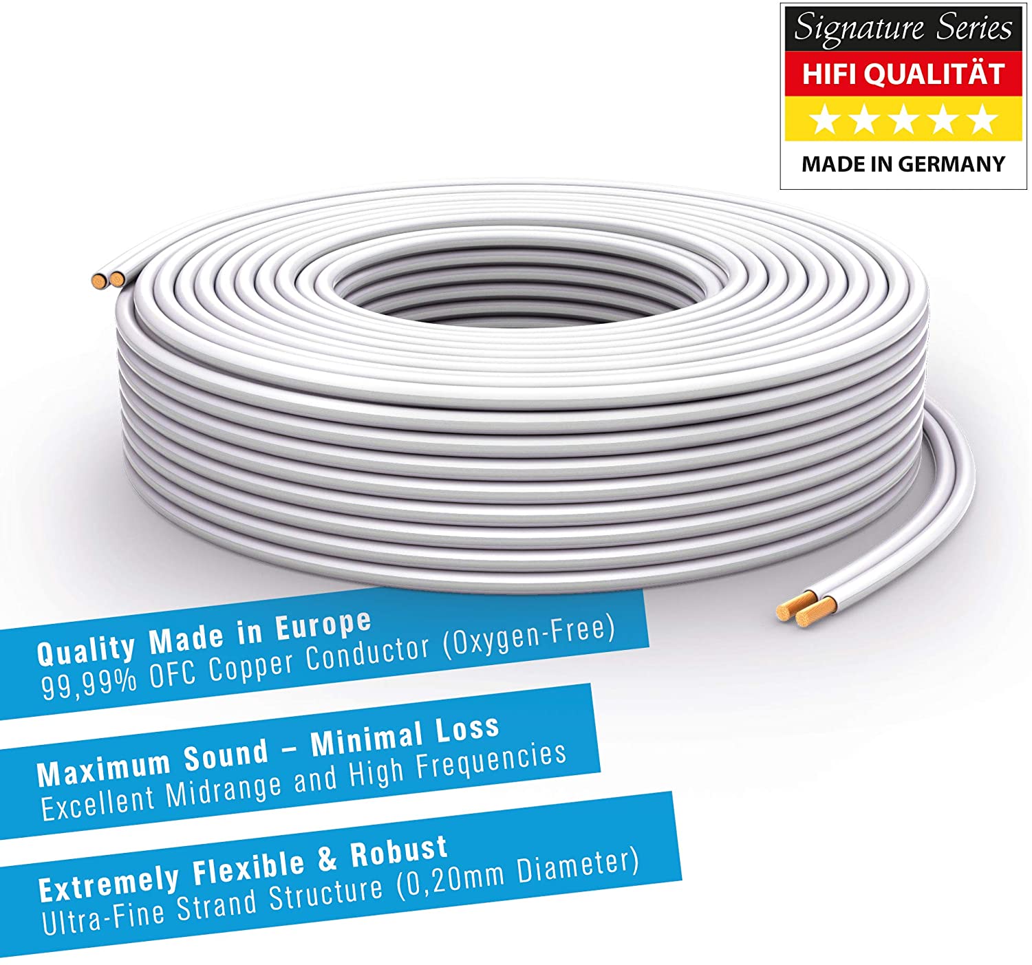 PureLink Speaker Cable, White, 100m - Image 2