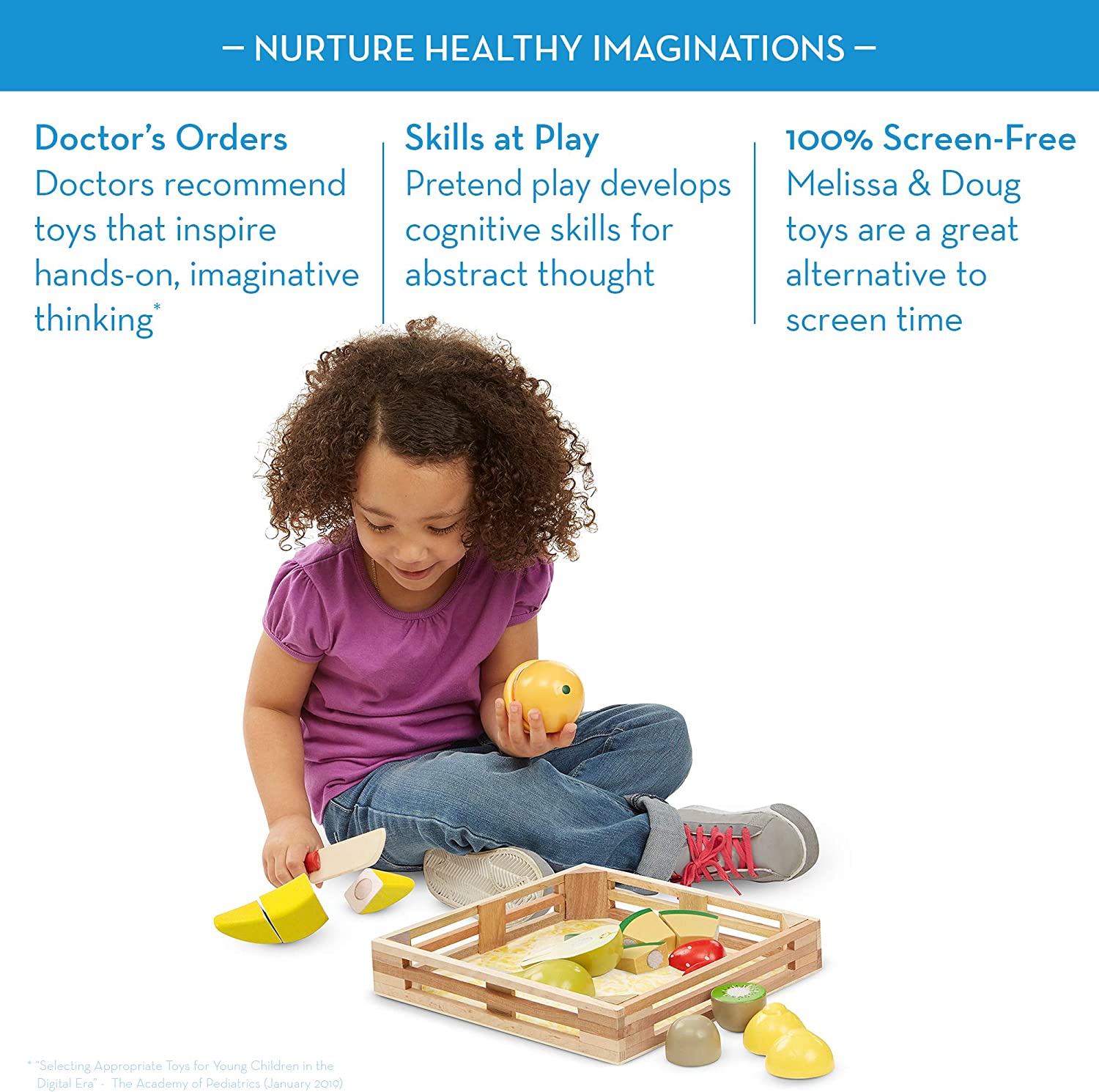 Melissa & Doug Wooden Cutting Fruit, Multicolor, Small - Image 3
