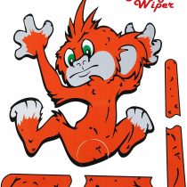 Funny Wipers Rear Window for Car Stickers, Monkey