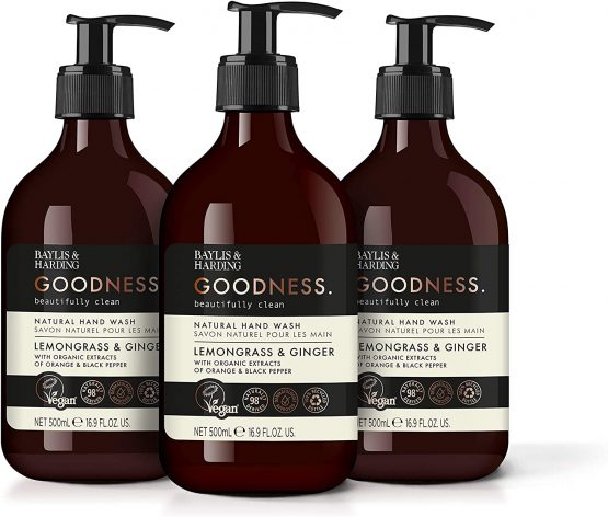 Baylis & Harding Goodness Lemongrass & Ginger, Hand Wash, 500 ml, Pack of 3