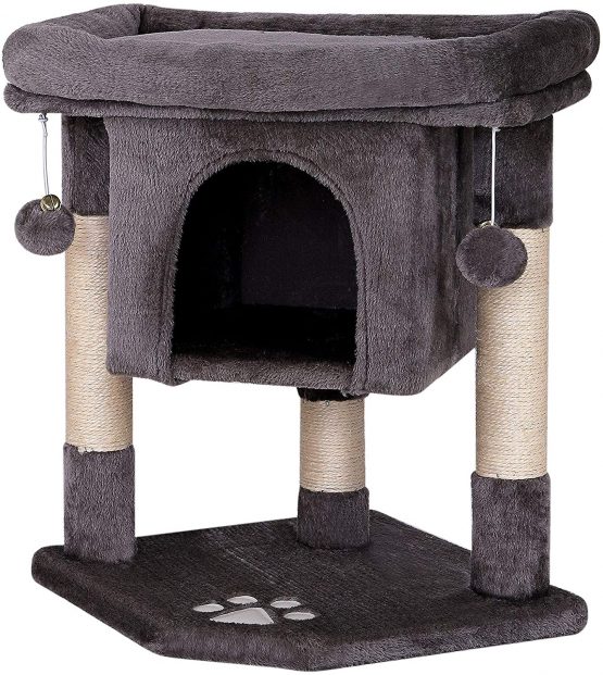 dibea KB00331 Cat Scratching Post Height 60 cm Dark Grey