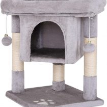 GC GAVENO CAVAILIA dibea KB00330 Climbing Tree Cat Scratching Post Height 60 cm Light Grey