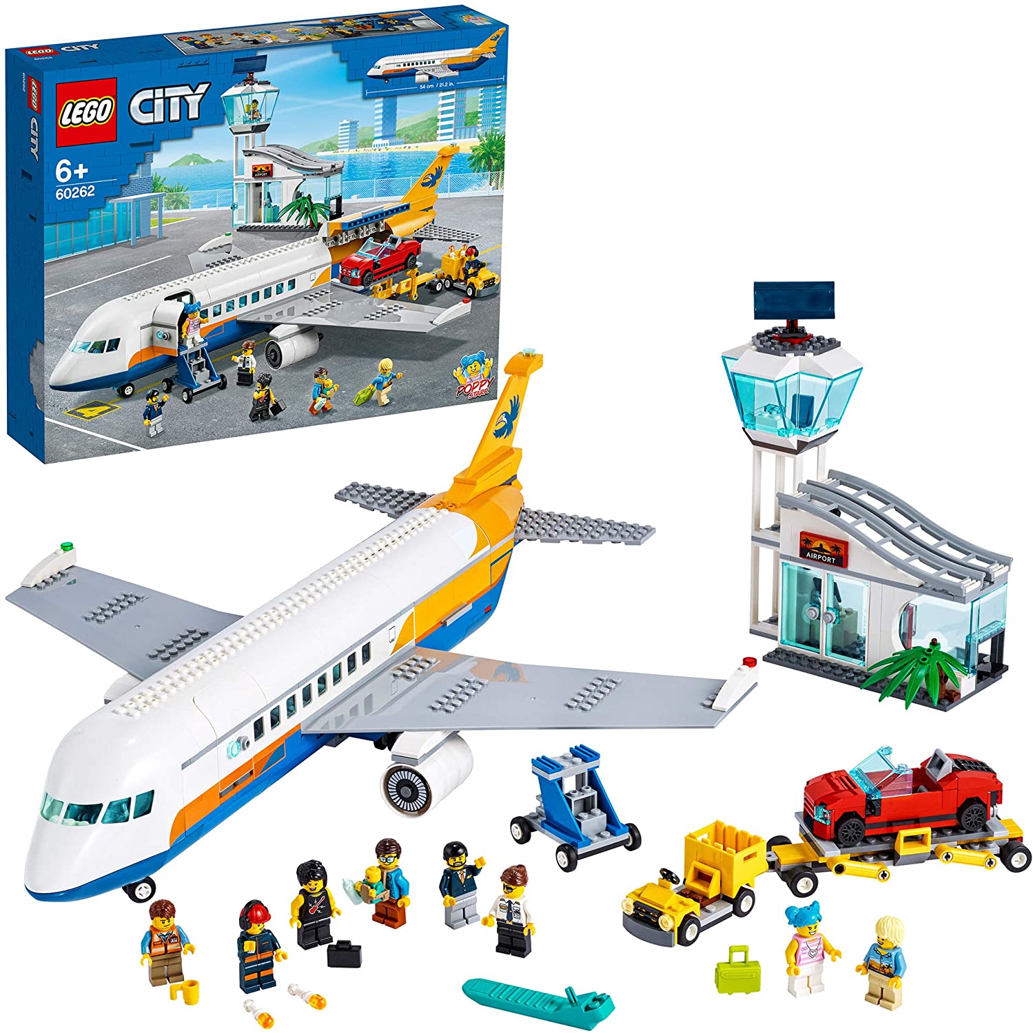LEGO 60262 City Airport Passenger Airplane, Multicolor