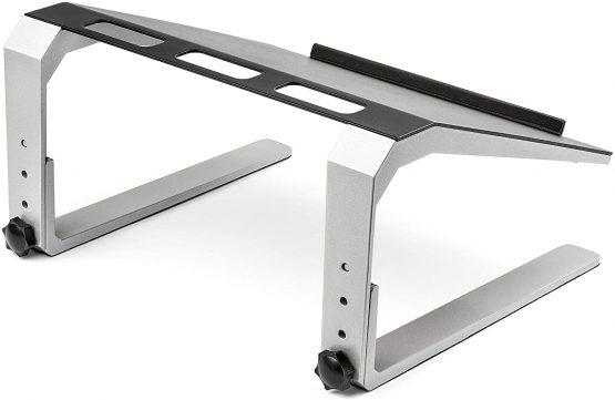 StarTech Adjustable Laptop Stand - Heavy Duty Steel & Aluminum - 3 Height Settings - Tilted - Ergonomic Laptop Riser for Desk (LTSTND) - Image 3