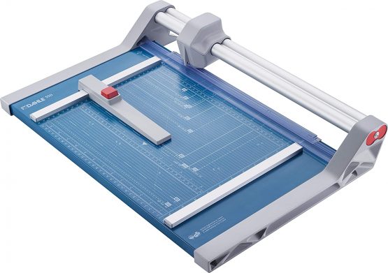 Dahle 550 Rotary Trimmer 2020 Model (Cutting Performance up to 20 Sheets / DIN A4) Blue