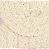 Straw Clutch Purse Bag Women Straw Woven Handbag Envelope Shoulder Bag for Evening Party, Rattan Beach Tote Boho Style Summer Beach Wallet for Ladies