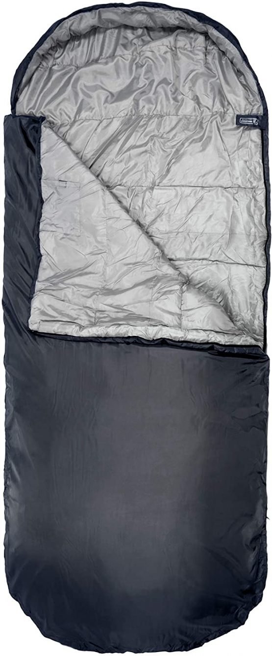 XL Sleeping Bag by Highlander – Extra Large Pod Design perfect for Camping, Sleepovers and Festivals – Lightweight Single Bags suitable for Adults & Juniors -The Sleephaven, Azure, Black & Grape Juice - Image 3