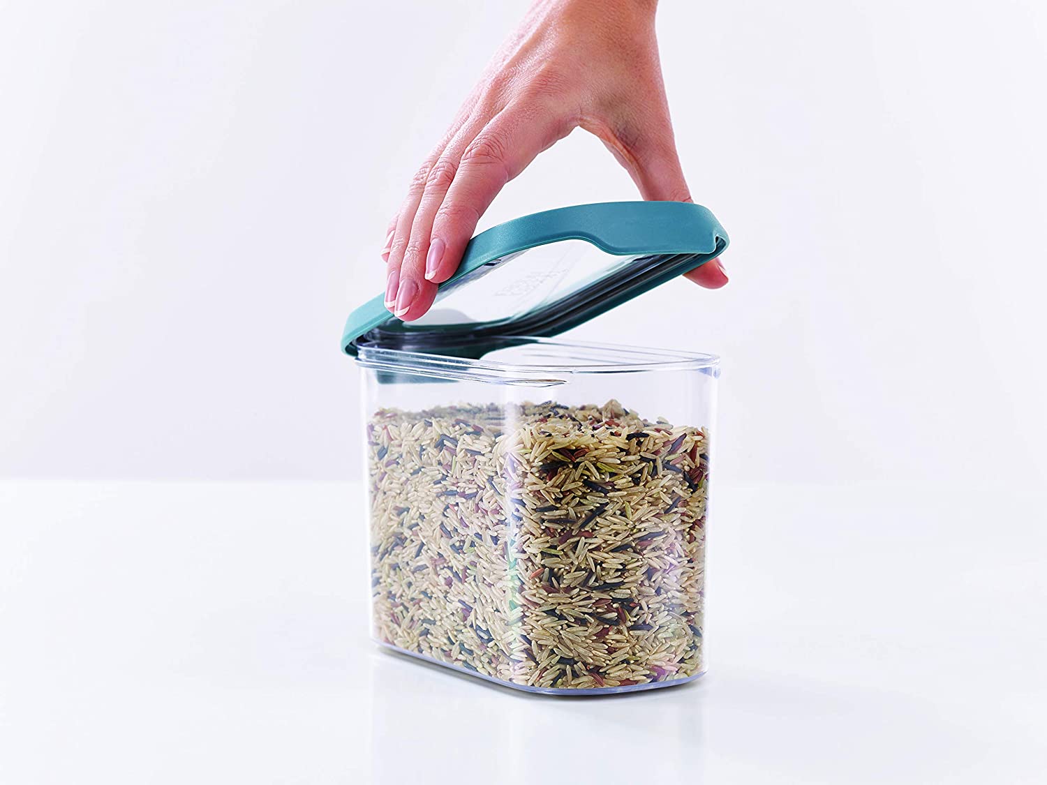 Joseph Joseph Cupboardstore Space Saving Kitchen Cupboard Airtight Food Storage Set, Set of 5 Plus Handy Scoop - Clear - Image 4