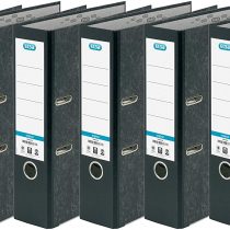 Elba A4 Lever Arch File, Black, Pack of 6