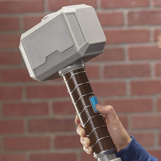 NERF Power Moves Marvel Avengers Thor Hammer Strike Hammer NERF Dart-Launching Toy for Kids Roleplay, Toys for Children Aged 5 and Up - Image 3