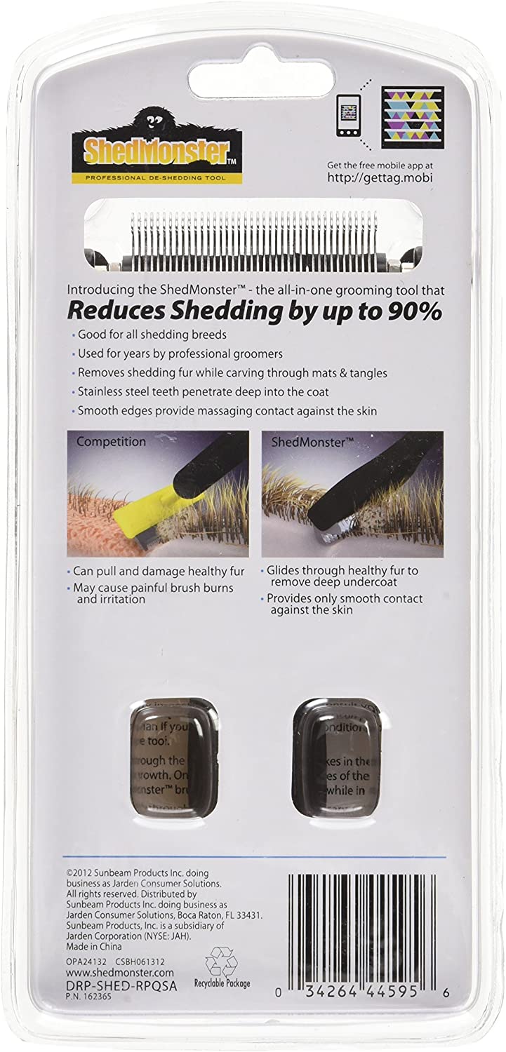 Kerbl Monster Detangling Currycomb Shed, Yellow, 40 Messer - Image 4