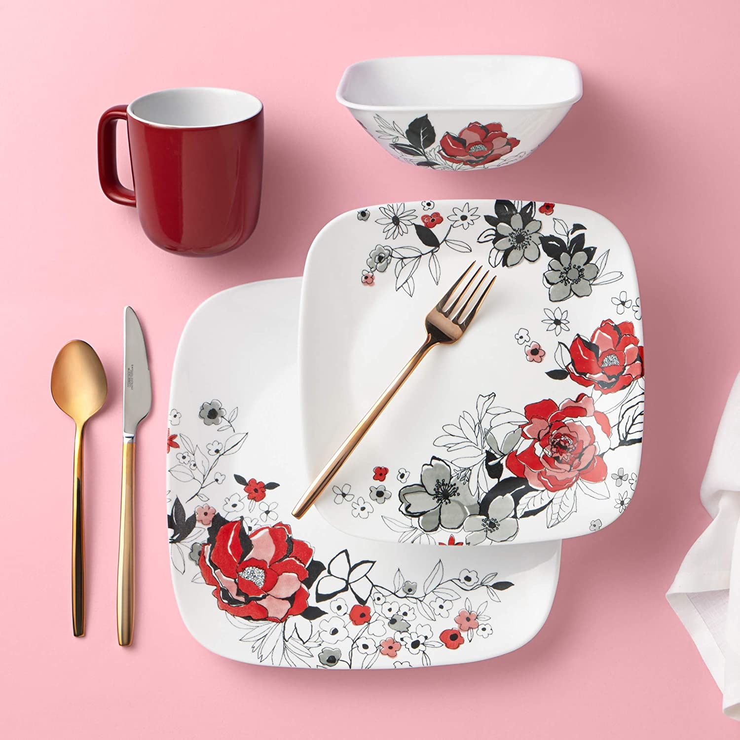 corelle chelsea rose bowls