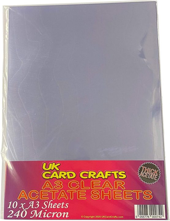 A3 Acetate - 10 Sheets per Pack, 240 Micron - UK Card Crafts - Image 2
