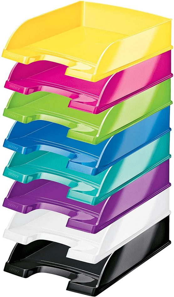 Leitz A4 Letter Tray, Ice Blue, WOW Range, 52263051 - Image 2