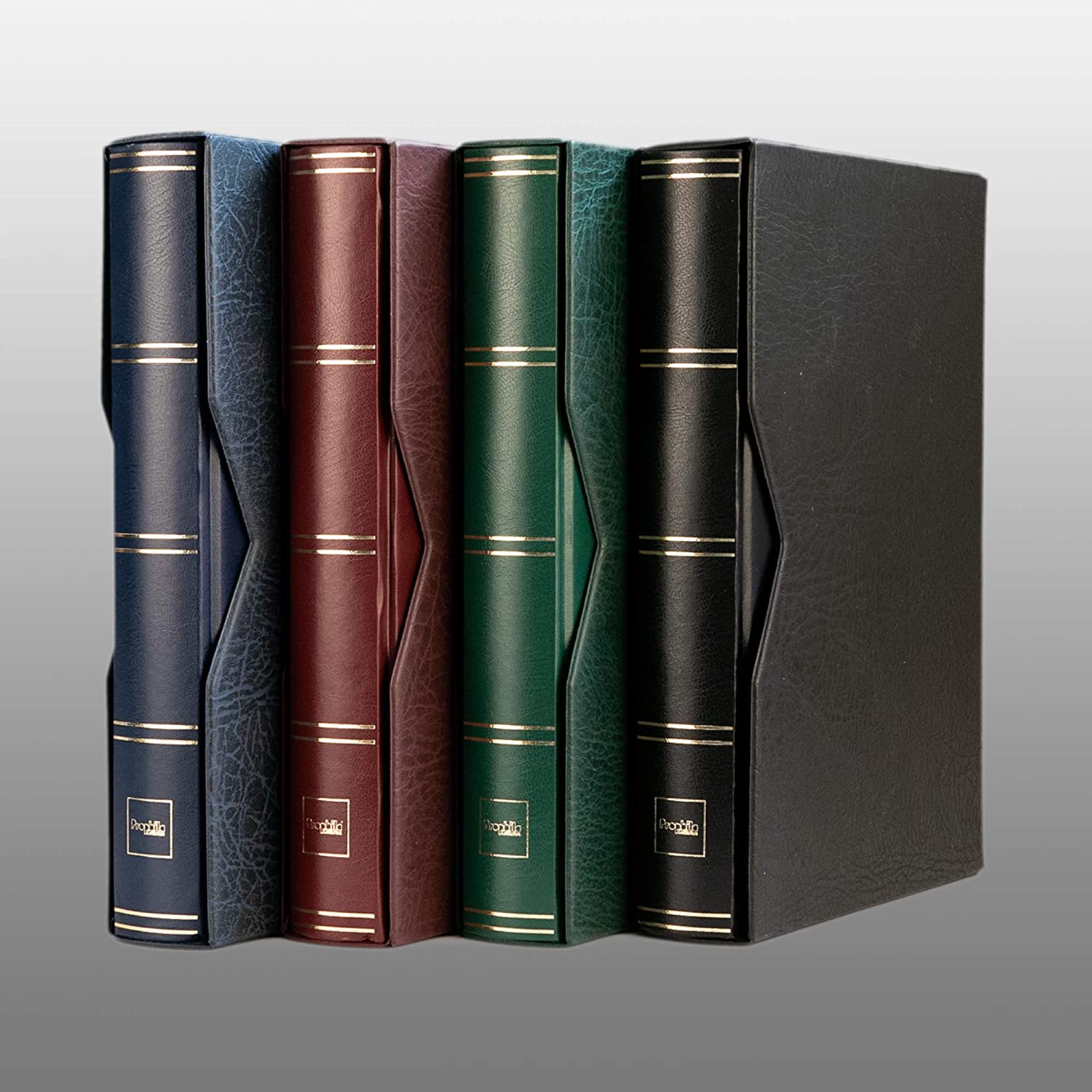 Prophila stockbook 60 white sides padded with slipcase red, White,gold, Medium - Image 3