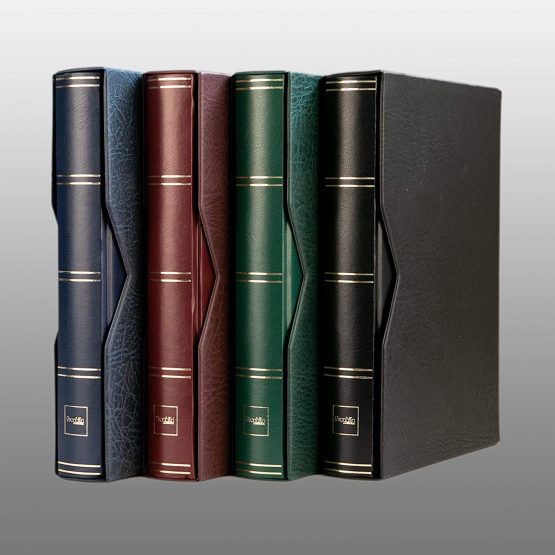 Prophila stockbook 60 black sides padded with slipcase red - Image 3