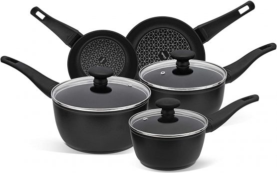 Prestige – Thermo Smart – Pots and Pans Set – 5 Piece Cookware Set Non Stick – Induction, Gas and Electric Hobs