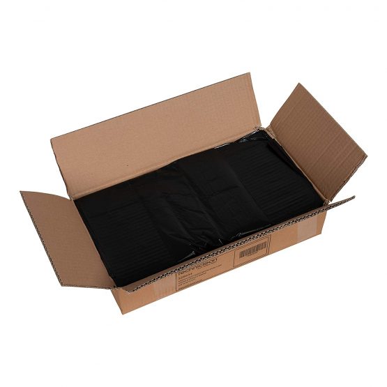 Tecman Recycled Medium Duty 10kg Black Waste Sacks/Bin Bag Liners (PS3000 ) | 18”X29”X33” | Case of 200