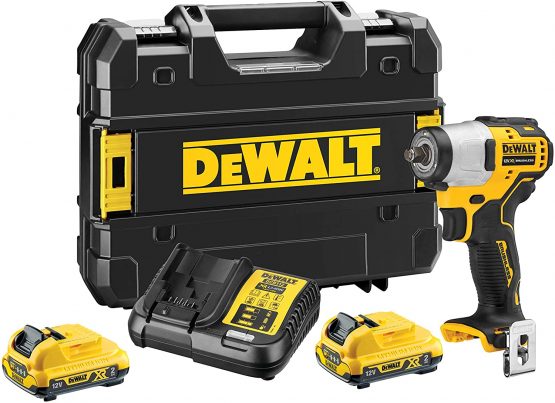 DEWALT DCF902D2-QW Cordless Impact Wrench. (3/8 inch), 12 V / 2 Ah, Black/Yellow