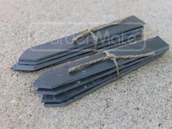 GardenMate Set of 8 Slate Plant Labels, Medium 15 x 2 centimetres - Image 2