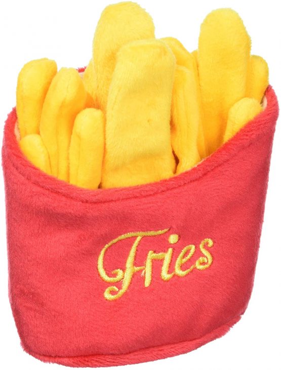 P.L.A.Y American Classic Dog Plush and Squeaker Food Toy, Frenchie Fries