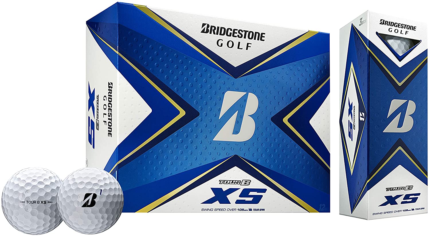 Bridgestone Golf 2020 Tour B XS Golf Balls 1 Dozen White ,14 x 19 x 5.1 cm ; 272g,SOWX6D (Packaging May Vary)