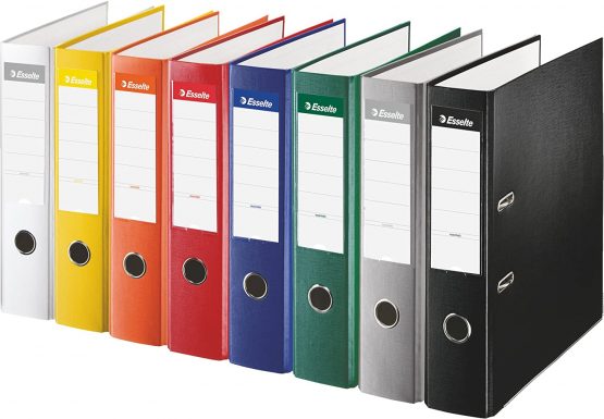 Esselte Lever Arch File, Plastic Cover, Lined, 7.5 cm Spine grey - Image 2