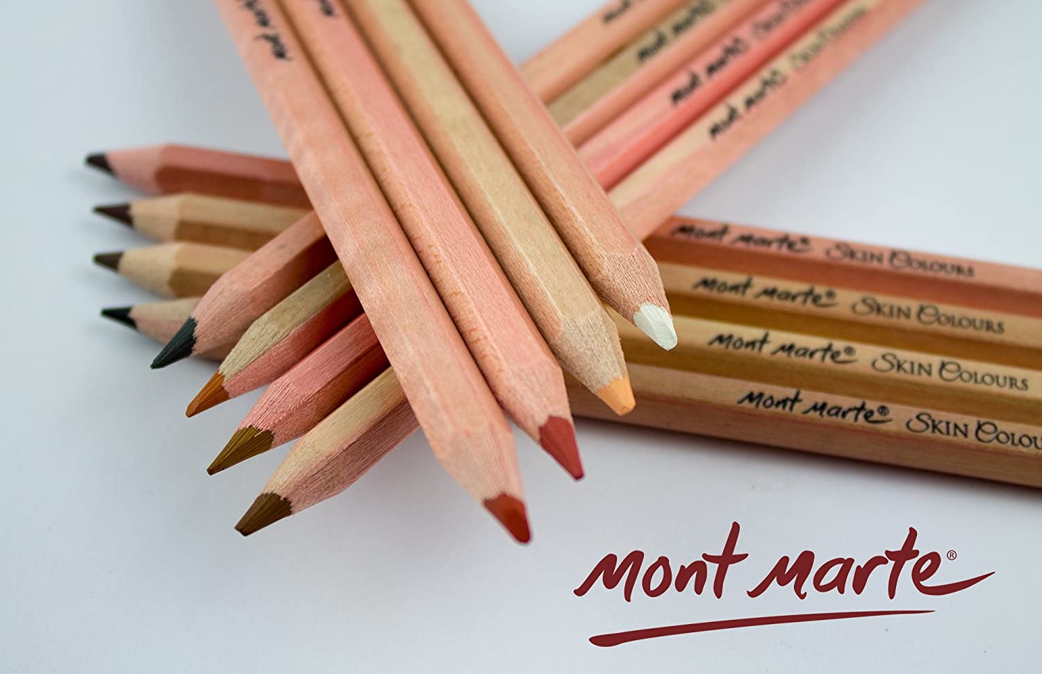 Mont Marte Skin Coloured Pencils Set - 12 Pieces - Ideal Artist Colouring Pencils for Expressive Portrait Drawings - Image 3