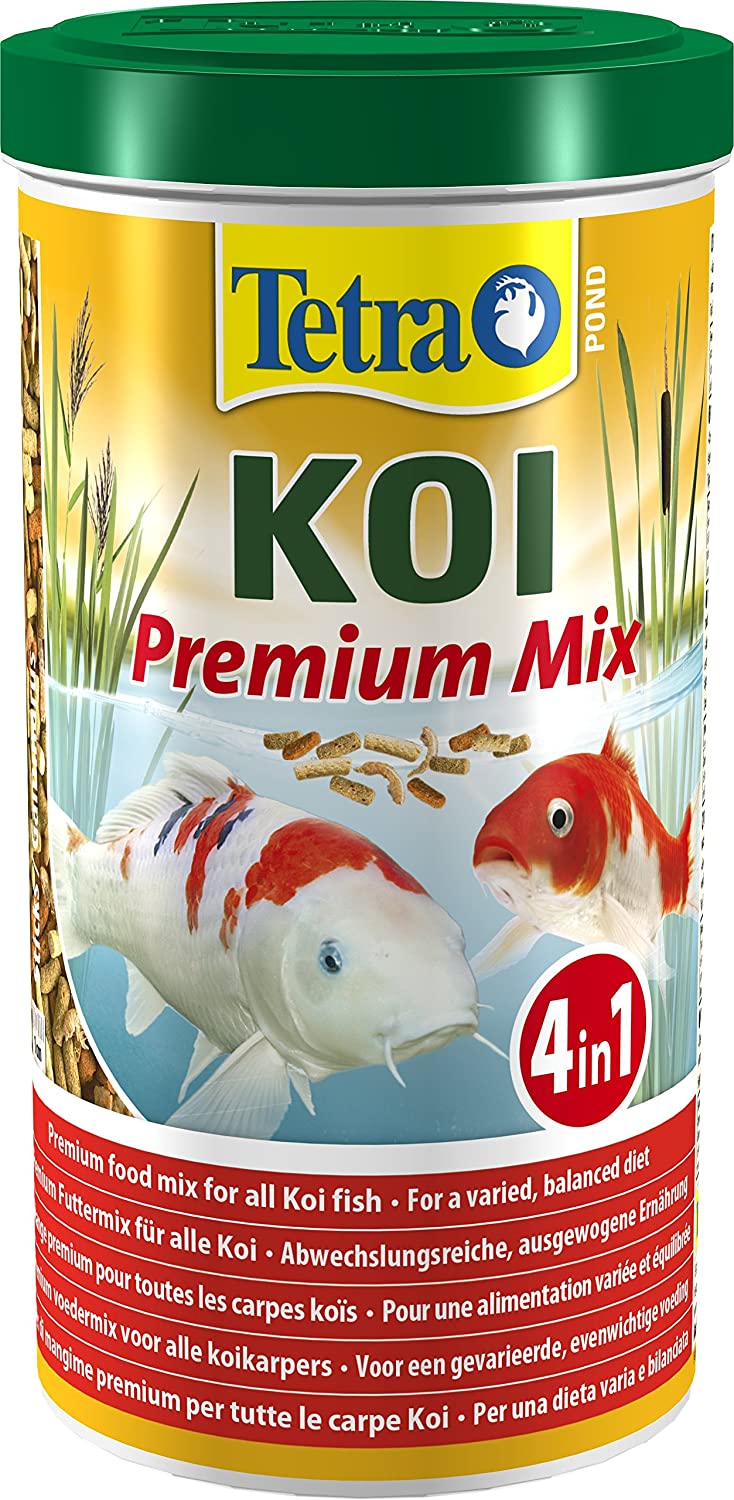 Tetra Pond Koi Premium Mix, Premium Fish Food Mix for All Koi Fish for A Varied Diet 1 Litre, 1 l (Pack of 1)