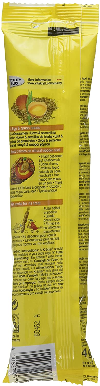 Vitakraft Canary Kracker Bird Food Egg-Grass Seeds, Pack of 7, 58 g (Pack of 7) - Image 2