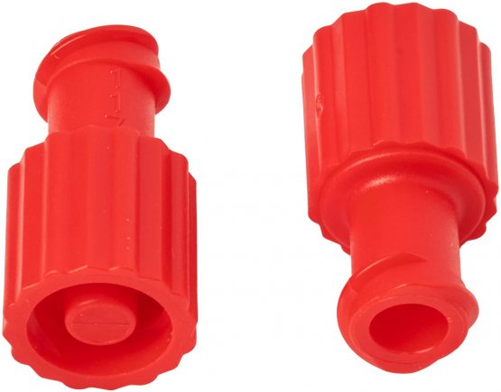 Universal UN940 Obturator Male/Female Luer Lock Caps Red (Pack of 100)