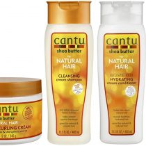 Cantu Coconut Curling Cream 12oz with Sulphate Free Shampoo & Conditioner 12oz & Shea Butter Moisturizing Curl Activator Cream 12oz