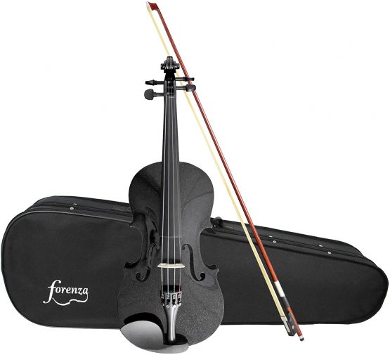 Forenza F1151CBK Uno Series 3/4 Size Black Violin Outfit