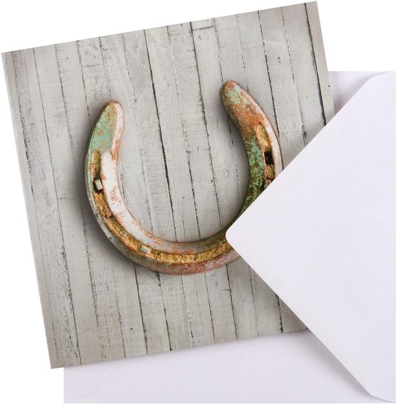 Open 'Gallery Card from The Hallmark Studio - Photographic Horseshoe Design - New Home, Good Luck - Image 2