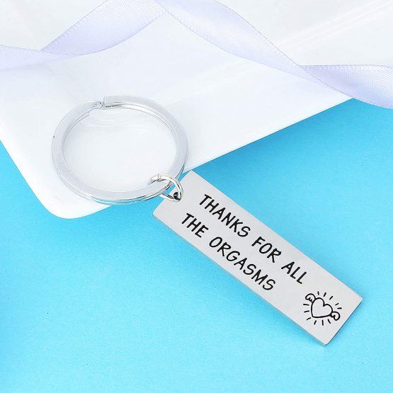Boyfriend Gift Keyring Valentines Gift for Women Men Husband Gifts Girlfriend Gifts Anniversary Funny Couples Gifts Thanks for All The Orgasms (Thanks for All The Orgasms) - Image 3