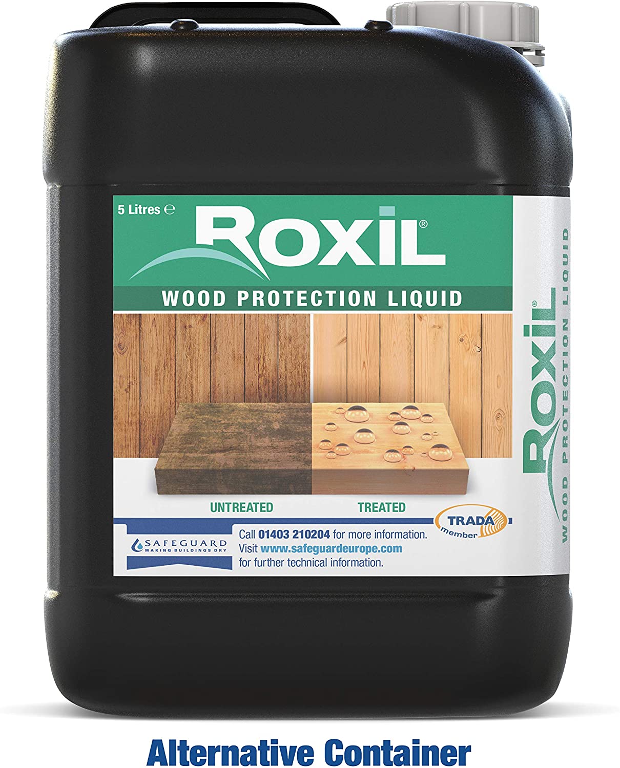Roxil Wood Waterproofing Liquid (5L Clear) Wood Preserver Outdoor, Wood Sealer for decking Fence, Sheds and Furniture - Image 3