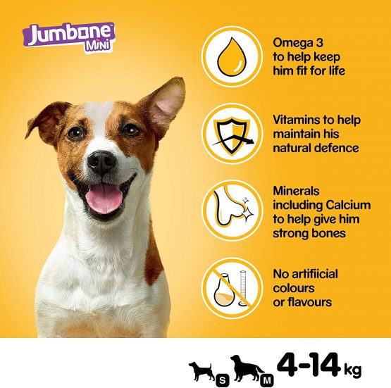 PEDIGREE Jumbone Small Dog Treats with Beef & Poultry 4 Chews Beef & Poultry(8 bags x4 bones total weight is 1.28kg)) - Image 4