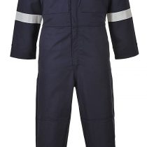 Portwest FR50NATM Flame Resistant Anti-Static Coverall, 350 g, Tall, Size: Medium, Navy