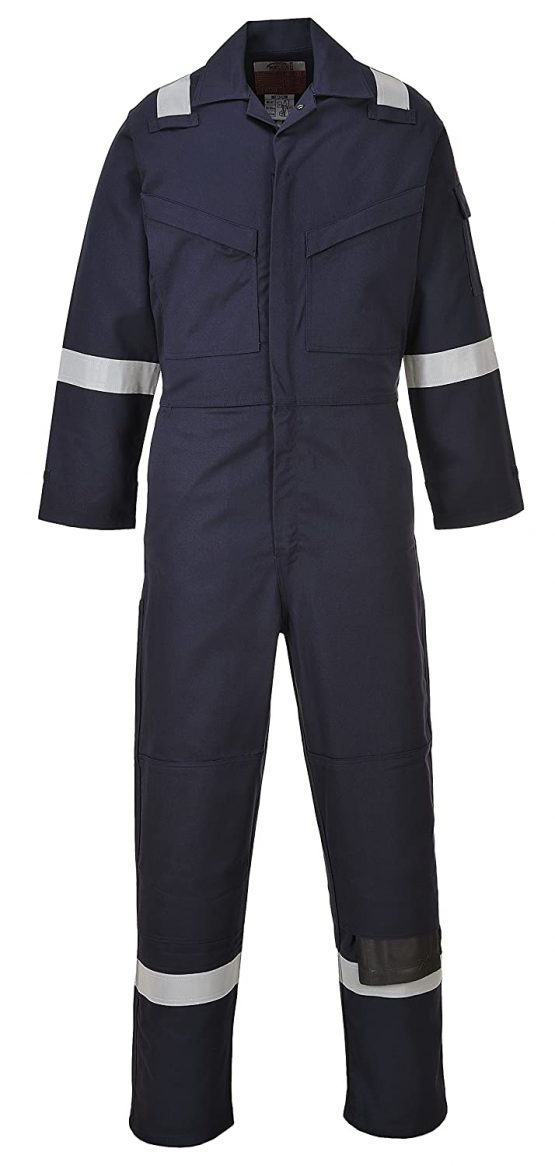 Portwest FR50NATL Flame Resistant Anti-Static Coverall, 350 g, Tall, Size: Large, Navy - Image 2