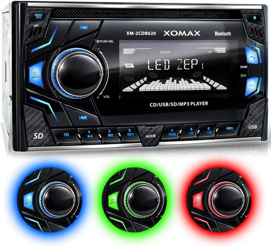 XOMAX XM-2CDB620 Car Stereo with CD-Player + Bluetooth hands-free ...