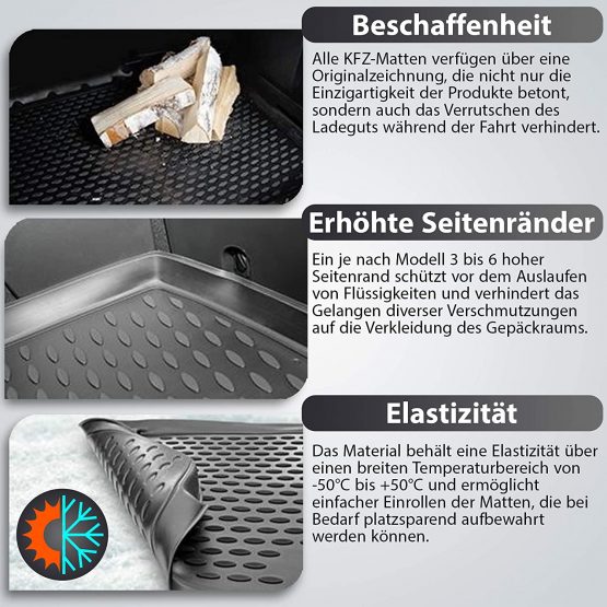 Element Tailored Custom Fit Rubber Boot Liner Protector Mat-MERCEDES GLA-Class SUV 2014- - Image 3