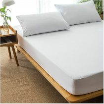 Linens World Cotton Premium Waterproof Mattress Protector Fitted Terry Cover - Skin Friendly, Non Noisy & Hypoallergenic(Single)