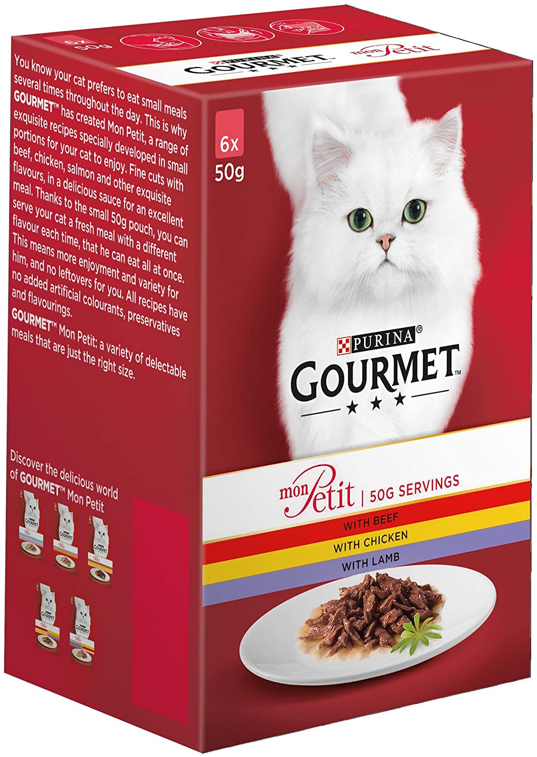 Gourmet Mon Petit Pet Food Meat Selection, 6 x 50g, 50 g (Pack of 6)