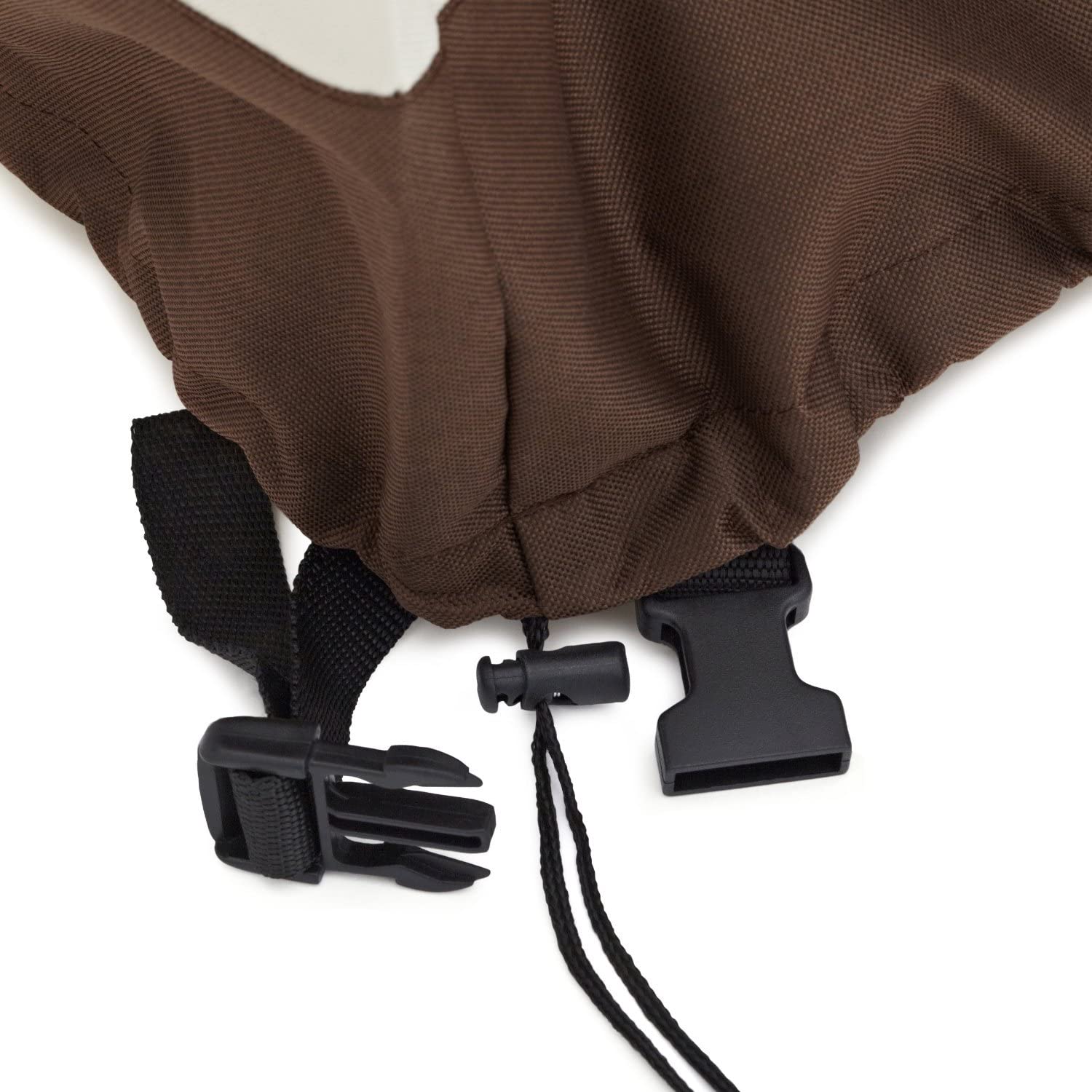 Amazon Basics Grill Cover, Medium, Ivory/Brown - Image 2