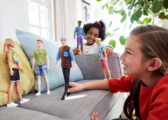 ​Barbie Ken Fashionistas Doll #154 with Sculpted Purple Hair Wearing a Color-Blocked Plaid Shirt, Black Denim Pants & Boots, Toy for Kids 3 to 8 Years Old - Image 2