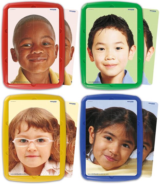 Miniland Miniland35520 5 Puzzles: Children of The World, Multi-Color