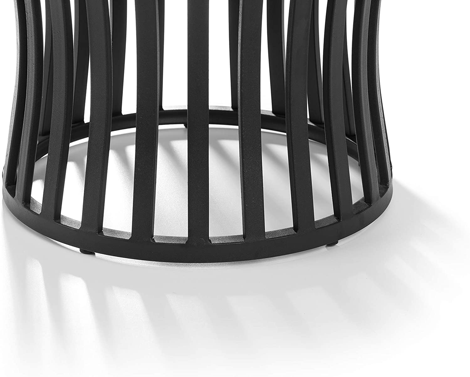 Julian Bowen Washington Lamp Table, Mocha Elm/Black, Black/Elm, Height: 51, Width: 56, Depth: 56cm - Image 4
