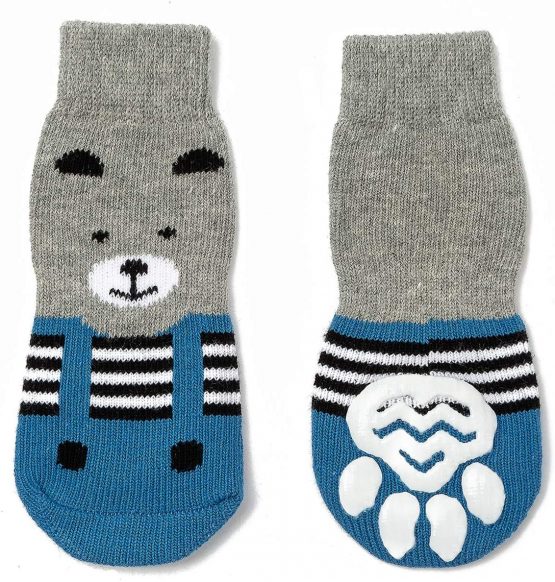 Harfkoko Pet Heroic 6 Sizes Anti-Slip Knit Dog Socks&Cat Socks with Rubber Reinforcement, Anti-Slip Knit Dog Paw Protector&Cat Paw Protector for Indoor Wear, Suitable for Small&Medium&Large Dogs&Cats - Image 3