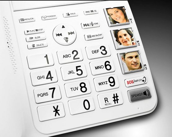 Geemarc AMPLIDECT COMBI 595- Amplified Corded and Cordless Telephone with Large Photo Buttons and SOS buttons for Hard of Hearing- UK Version - Image 3